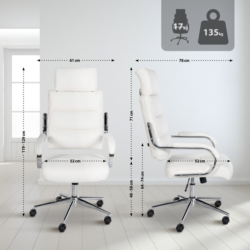 Chaise de bureau Campo blanc