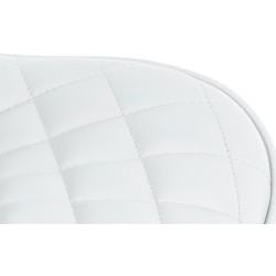 Tabouret de bar Minosa, similicuir, blanc
