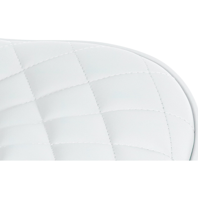 Tabouret de bar Minosa, similicuir, blanc