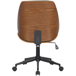 Chaise de bureau Mitch noire noyer/noir