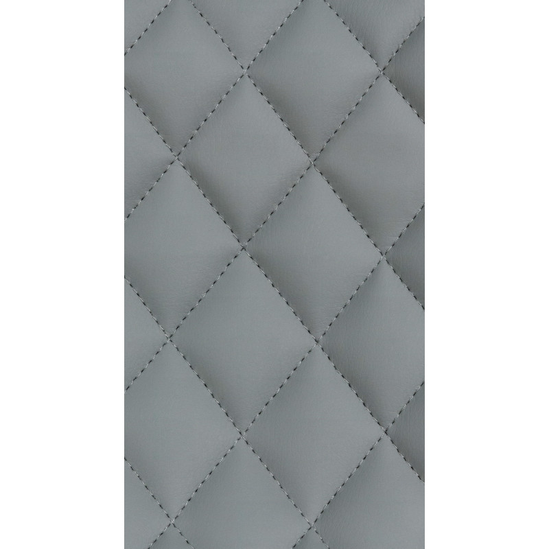 Taburete de bar Minosa, imitación de cuero, gris