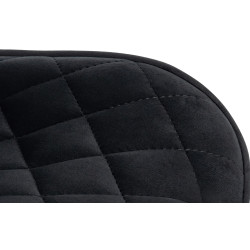 Taburete de bar Minosa de terciopelo, negro