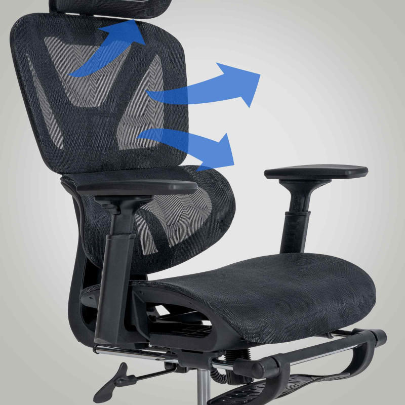 Chaise de bureau Grover noir