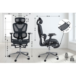 Chaise de bureau Grover noir