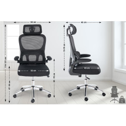 Chaise de bureau Overton noir