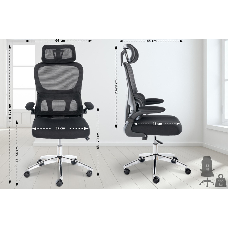 Chaise de bureau Overton noir
