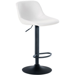 Tabouret de bar Loft, similicuir, blanc