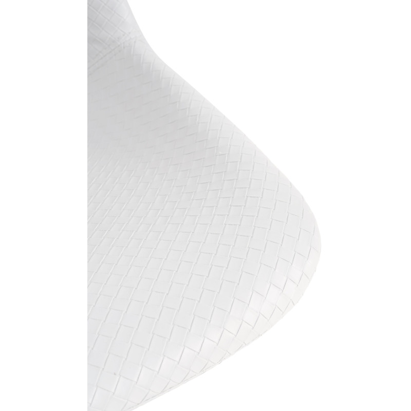 Banqueta alta estilo loft, em couro sintético, branca