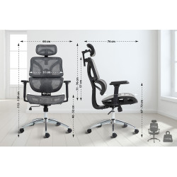 Chaise de bureau Deshler gris