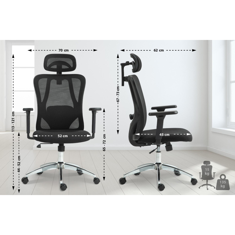 Chaise de bureau Bryden noir