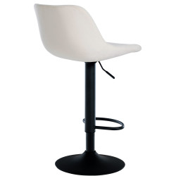 Tabouret de bar Loft en velours, crème