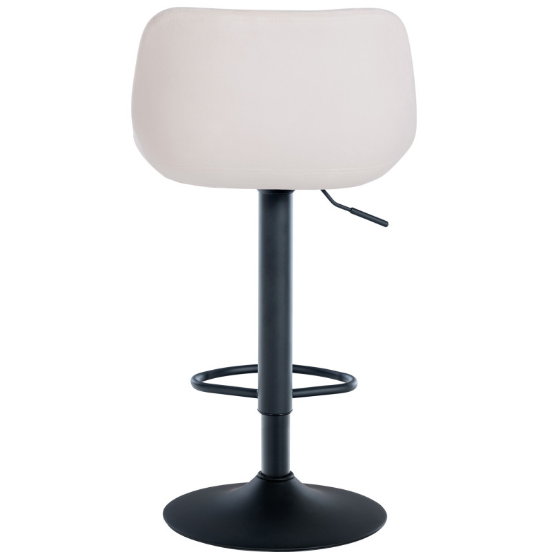 Taburete de bar Loft de terciopelo, color crema