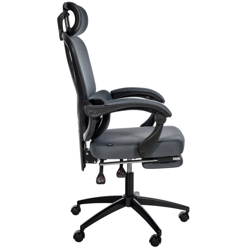 Chaise de bureau Gander gris foncé