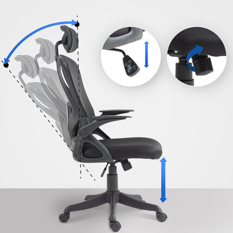 Chaise de bureau Taos noir