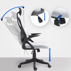 Chaise de bureau Taos gris