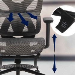 Chaise de bureau Reston noir/gris