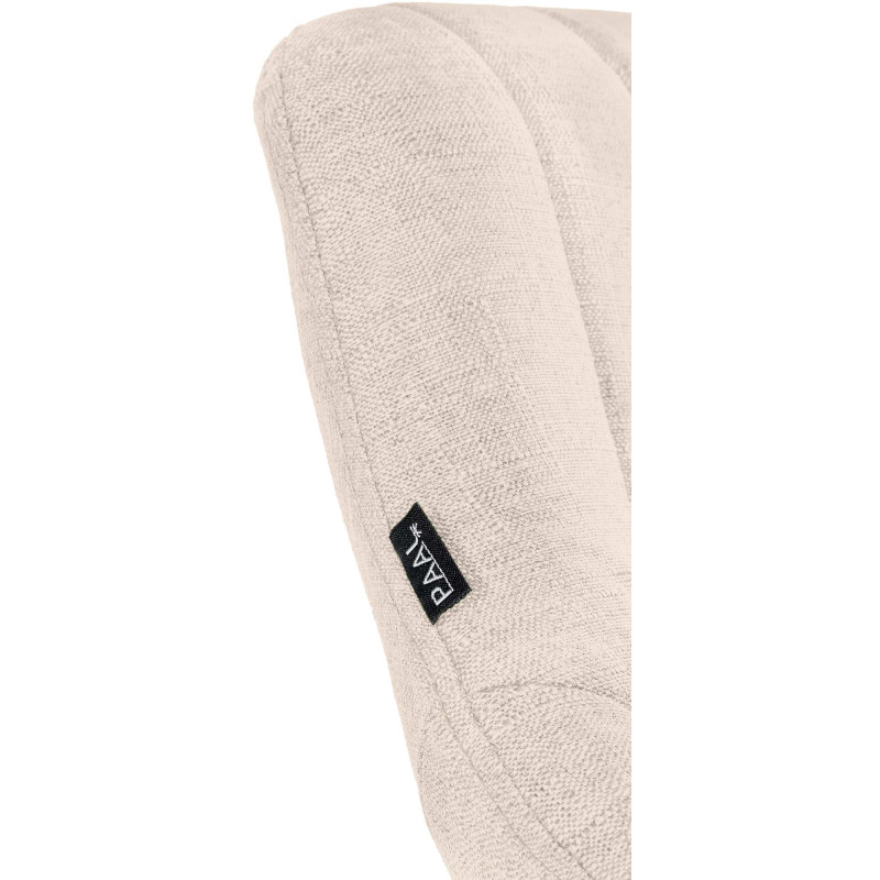 Tabouret de bar Milet, tissu, blanc/crème