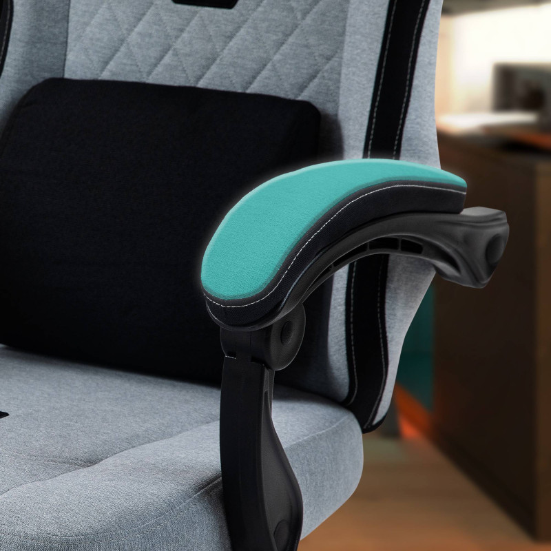 Chaise de bureau en tissu Miltona gris/noir