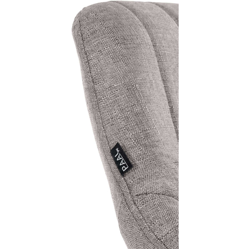 Tabouret de bar Milet, tissu, blanc/gris