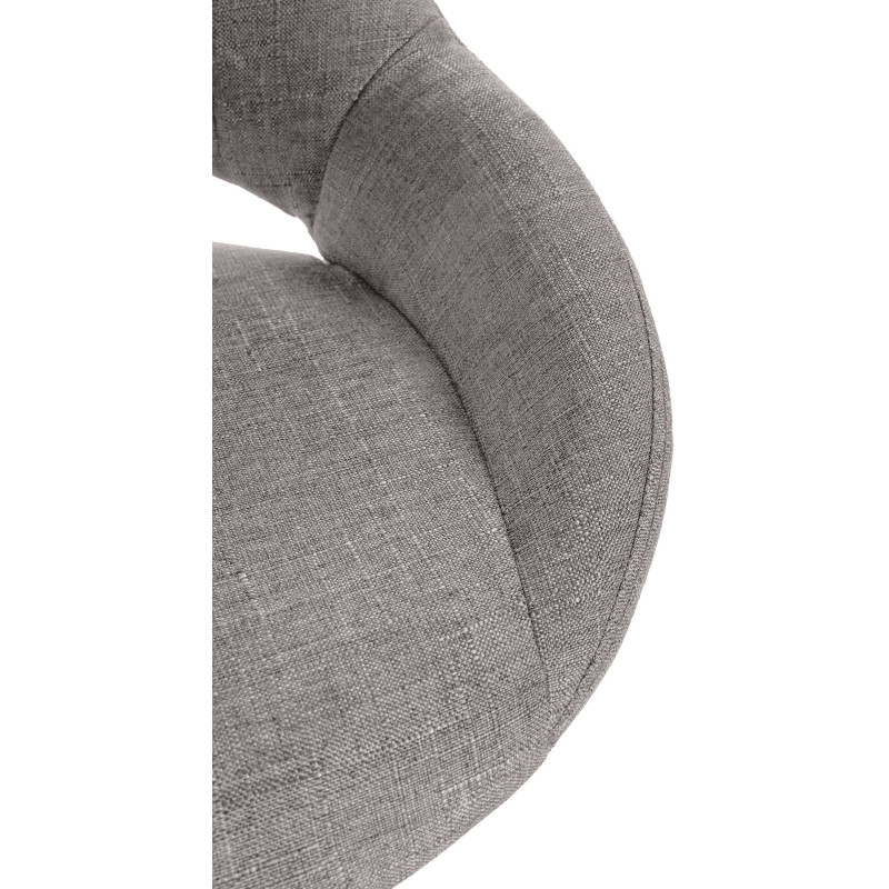 Taburete de bar Milet, tapizado, blanco/gris