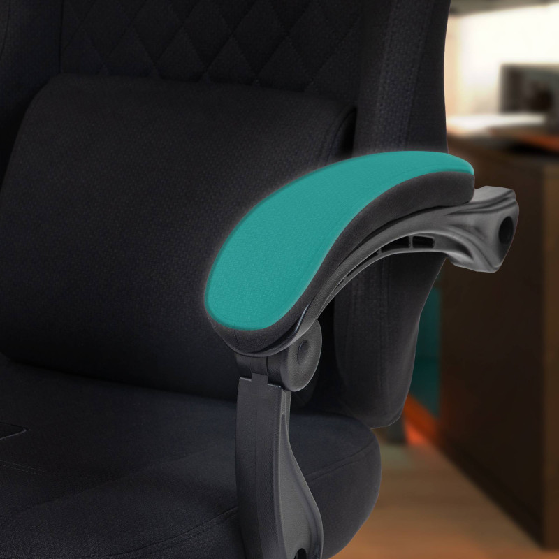 Chaise de bureau en tissu Miltona noir/noir