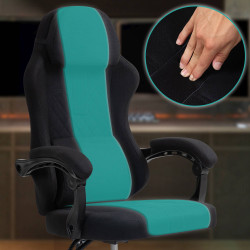 Chaise de bureau en tissu Miltona noir/noir