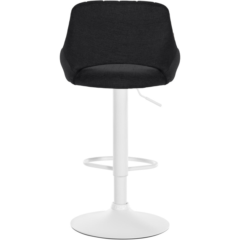 Tabouret de bar Milet, tissu, blanc/noir