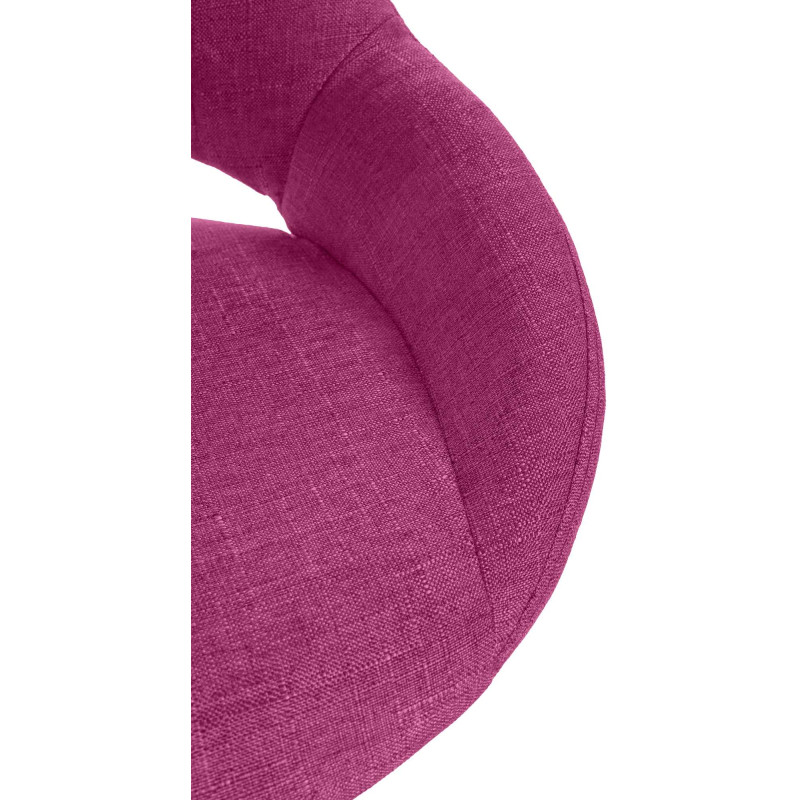 Tabouret de bar Milet, tissu noir et violet