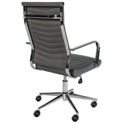 Chaise de bureau Canby en similicuir gris