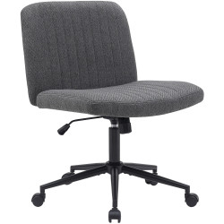 Chaise de bureau en tissu Kingman gris foncé