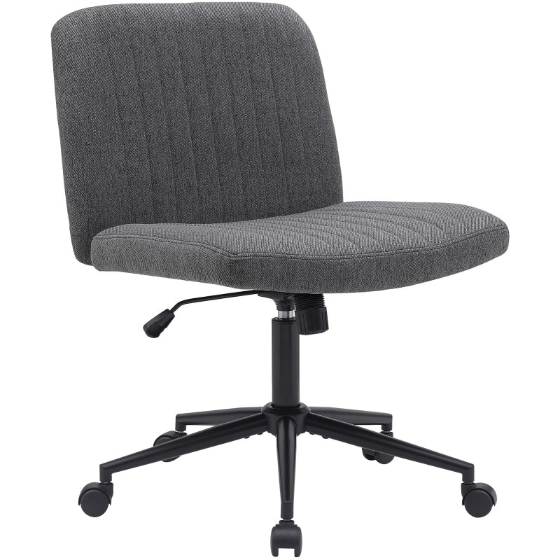 Chaise de bureau en tissu Kingman gris foncé