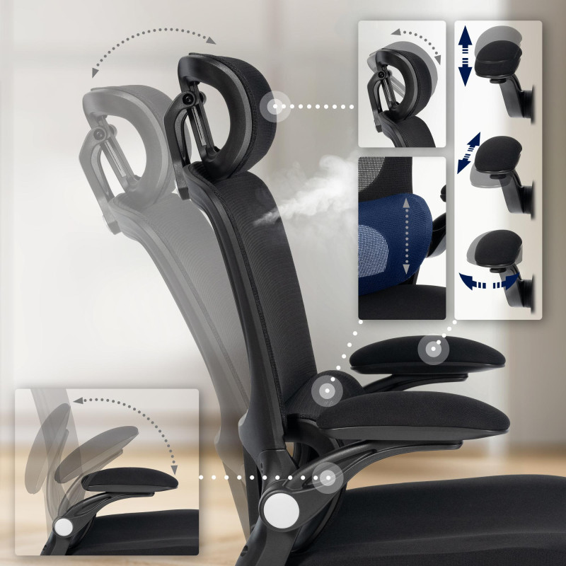 Chaise de bureau Newberg noir