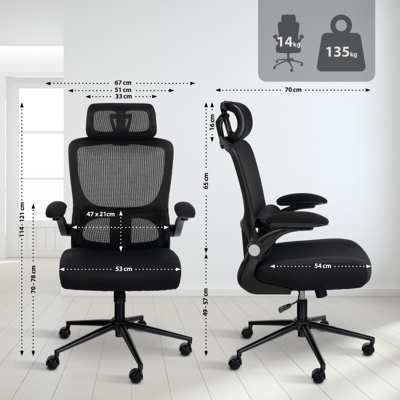 Chaise de bureau Newberg noir
