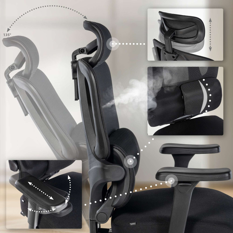 Chaise de bureau Altamont noir