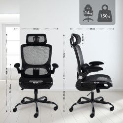 Chaise de bureau Kaylee noir