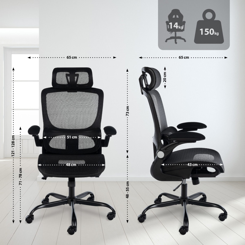 Chaise de bureau Kaylee noir