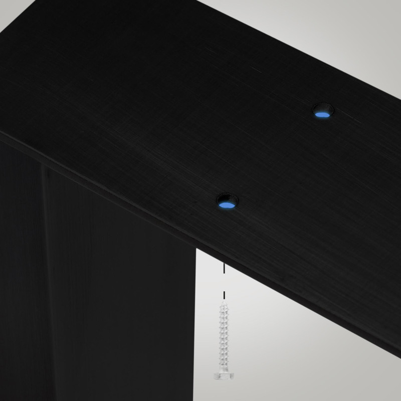 2x pieds de tables à manger Velden 70 cm noir