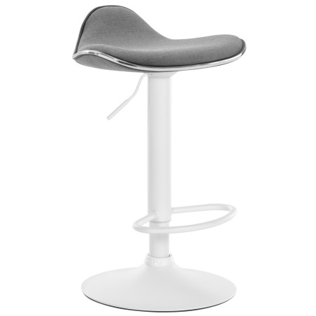 Tabouret de bar Shanghai, tissu, blanc/gris clair
