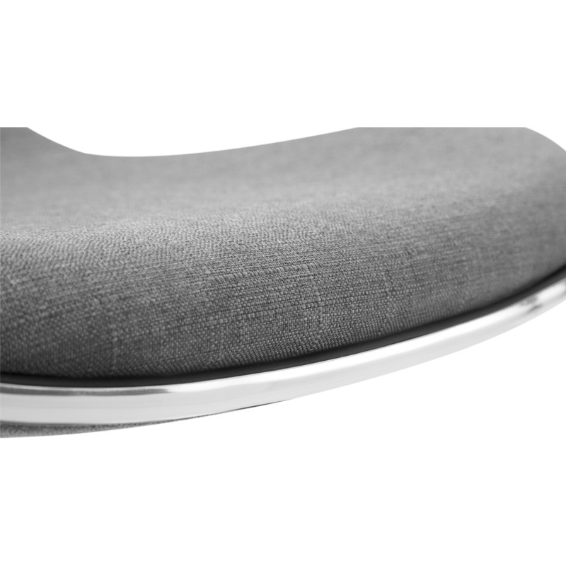 Tabouret de bar Shanghai, tissu, blanc/gris clair