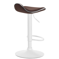 Tabouret de bar Shanghai, tissu, blanc/marron