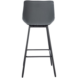 Tabouret de bar Weston, similicuir, gris