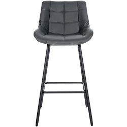 Sgabello da bar Weston, similpelle, grigio