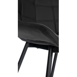 Tabouret de bar Weston, similicuir, noir