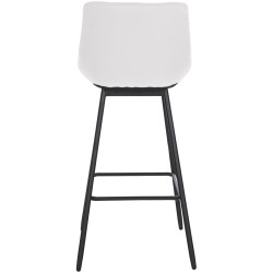 Tabouret de bar Weston, similicuir, blanc