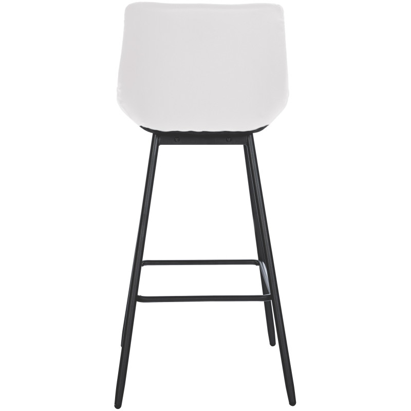 Tabouret de bar Weston, similicuir, blanc