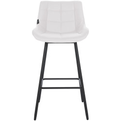 Tabouret de bar Weston, similicuir, blanc