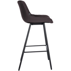 Tabouret de bar Weston, similicuir, marron