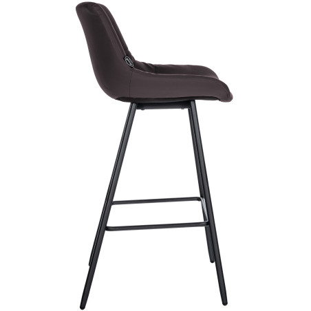 Tabouret de bar Weston, similicuir, marron