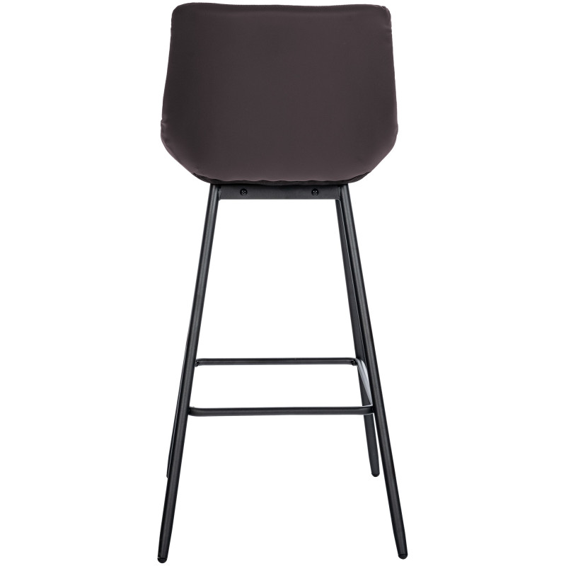Tabouret de bar Weston, similicuir, marron