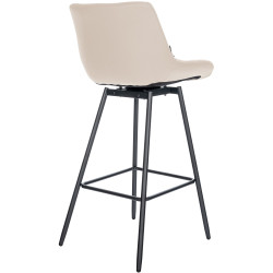 Sgabello da bar girevole Weston, similpelle, crema